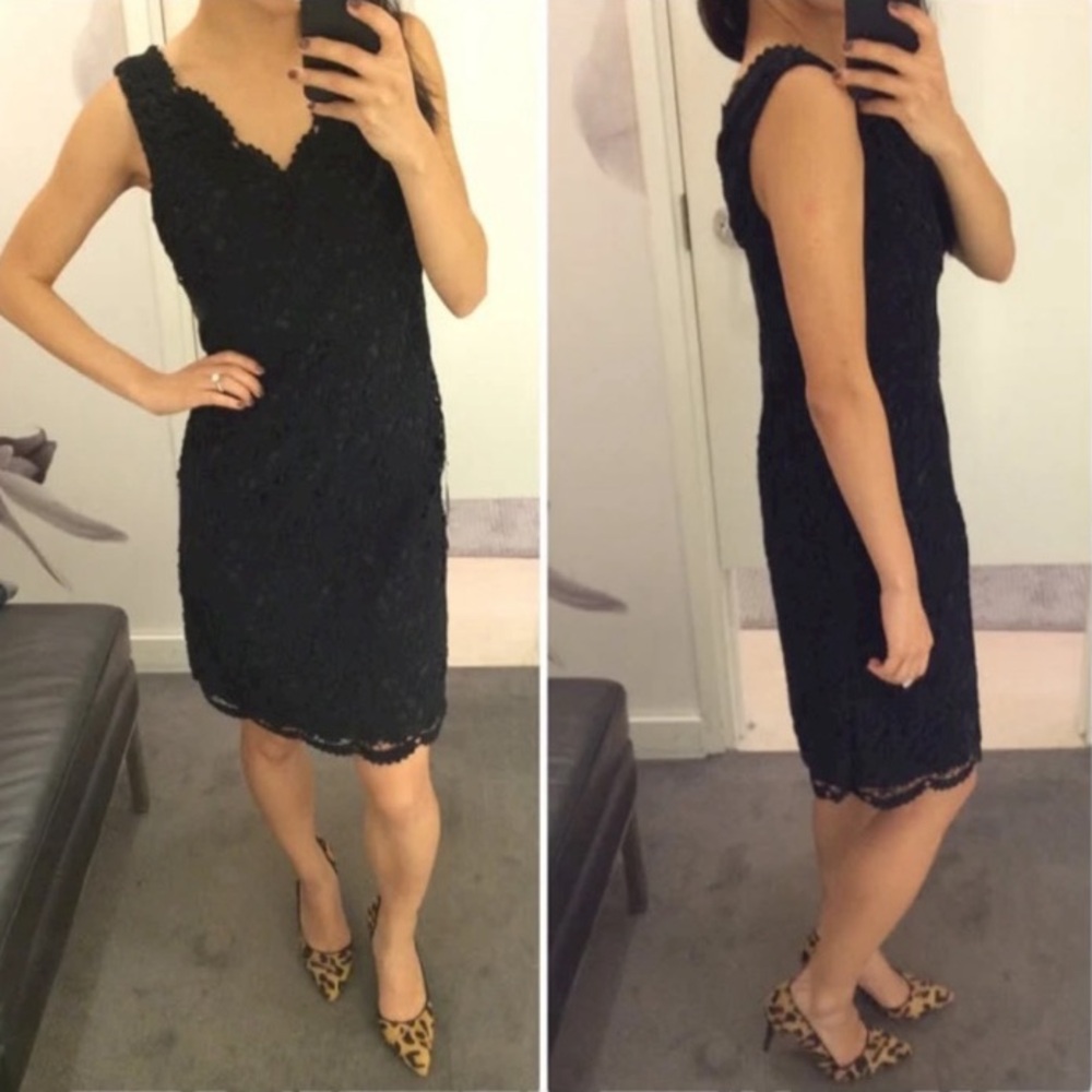 Ann Taylor Lace Black Dress 4